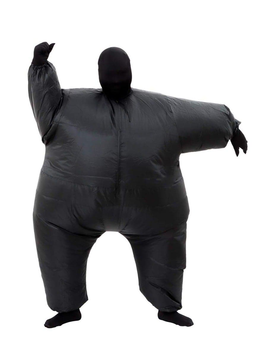Inflatable Full Body Blow Up Costume Suit, Adult Size Inflatable Fat Chub Suit, Fancy Dress Party Costume (Black)