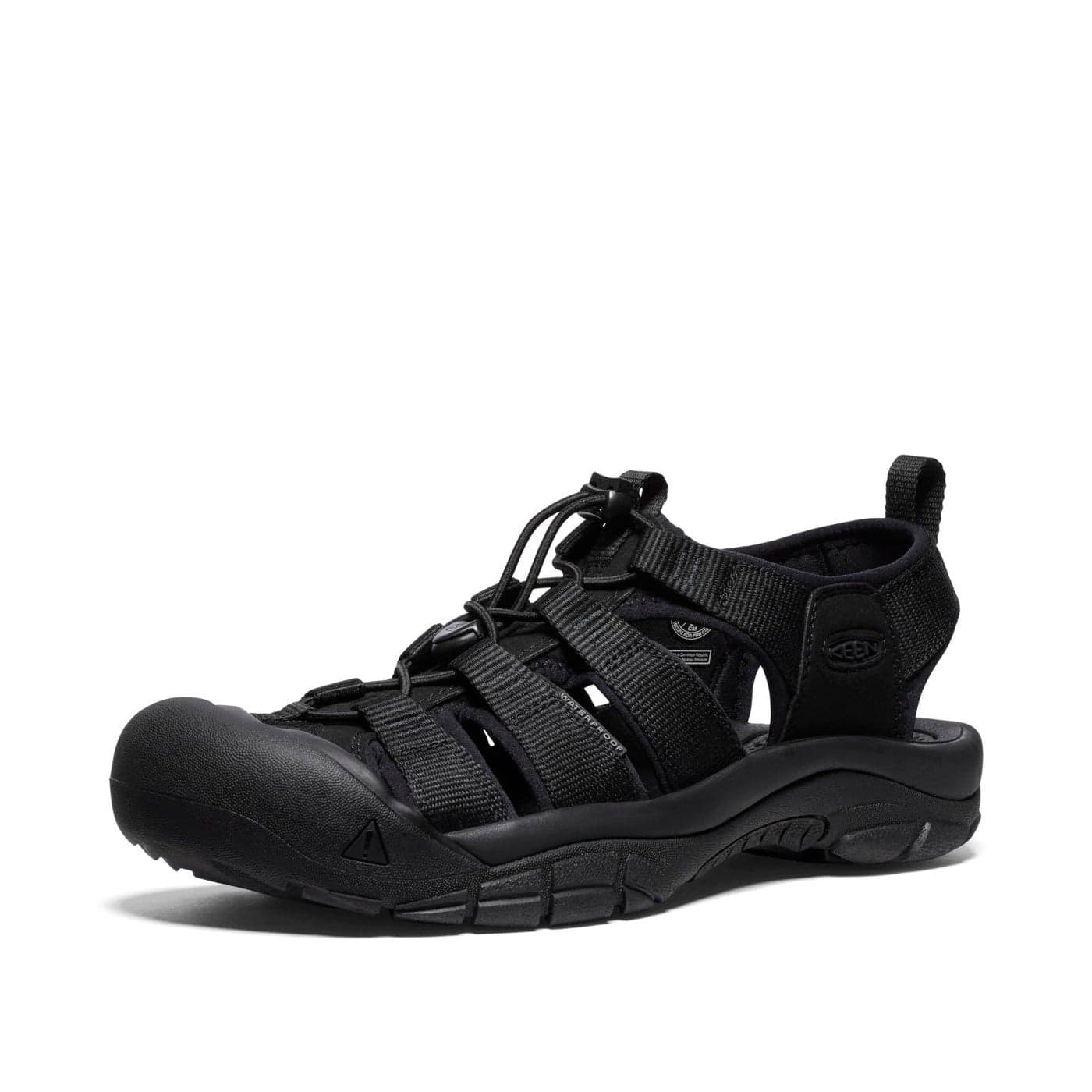 KEEN Womens Newport H2 Closed Toe Water Sandals Triple Black 9