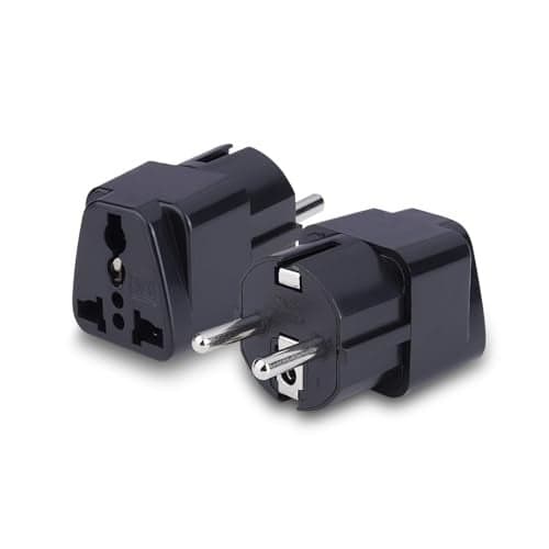 MX Universal Europe Travel Adapter – 2/3 Pin Type E/F Schuko Plug Converter 13A 250V, International EU Power Socket for Germany, France, Spain, Mobile & Laptop Chargers