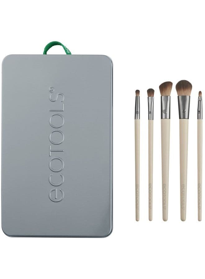 Daily Defined Eye Makeup Brush Kit, Travel Friendly, Versatile Eye Makeup Looks, Convenient Makeup Tools On-The-Go, For Eyeshadow & Eye Liner, Eco-Friendly Makeup Brushes, 6 Piece Set
