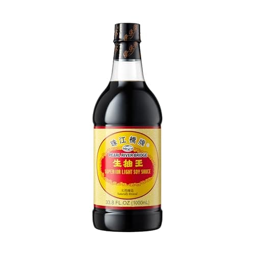 Pearl River Bridge Light Soy Sauce, Chinese Soy Sauce for All Purpose Seasoning, Flavoring, Perfect Condiment for Chinese Cuisine, Sushi, Korean Dishes, and Asian Stir Fry, Superior, 33.8 fl. Oz,Plastic Bottles