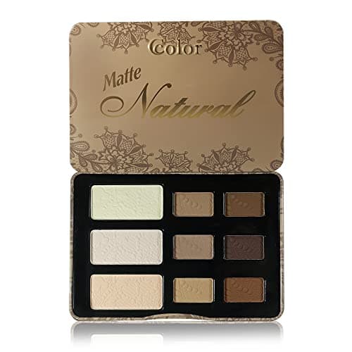 Ccolor Cosmetics Matte Natural 9Color Eyeshadow Palette Matte Finish Highly Pigmented Eye Shadow Makeup LongWearing Eye Palette Eye Makeup Kit with EasytoBlend Neutral Shades