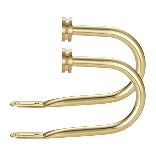 Curtain Holders, 2 Pack Brass Decorative Curtain Holdbacks for Wall Curtain Drapery