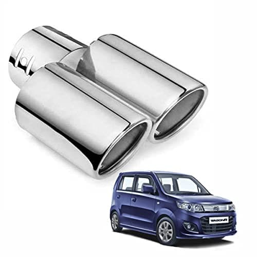 Asryd Dual Silencer Exhaust Tip Pipe Rustproof Stainless Steel Muffler Tail End Outlet 1Pcs For Maruti Suzuki Wagon R EV