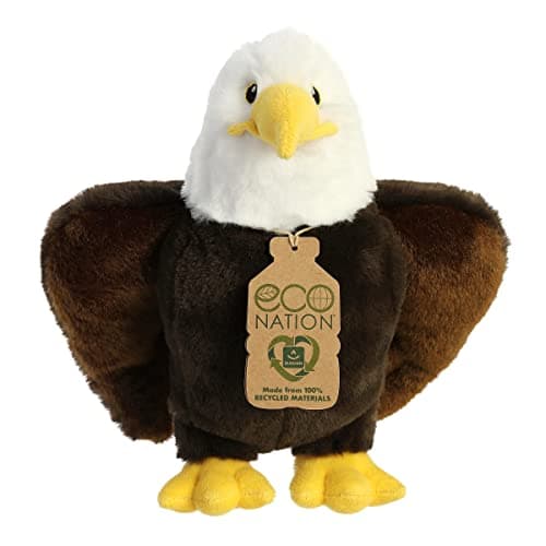 Aurora Responsibly Made Eco Nation Eagle Stuffed Animal Ideal for Playtime Adventures Perfect for Birthdays or Just Because Brown 95 Inches