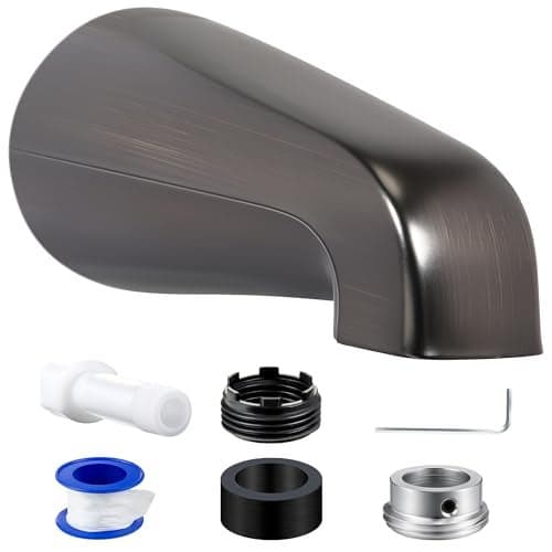 Dreyoo Tub Spout Universal Fits 12 Copper Pipe 12 IPS and 34 IPS Bathroom Bathtub Faucet with Adapters and Hex WrenchOil Rubbed BronzeWithout Diverter
