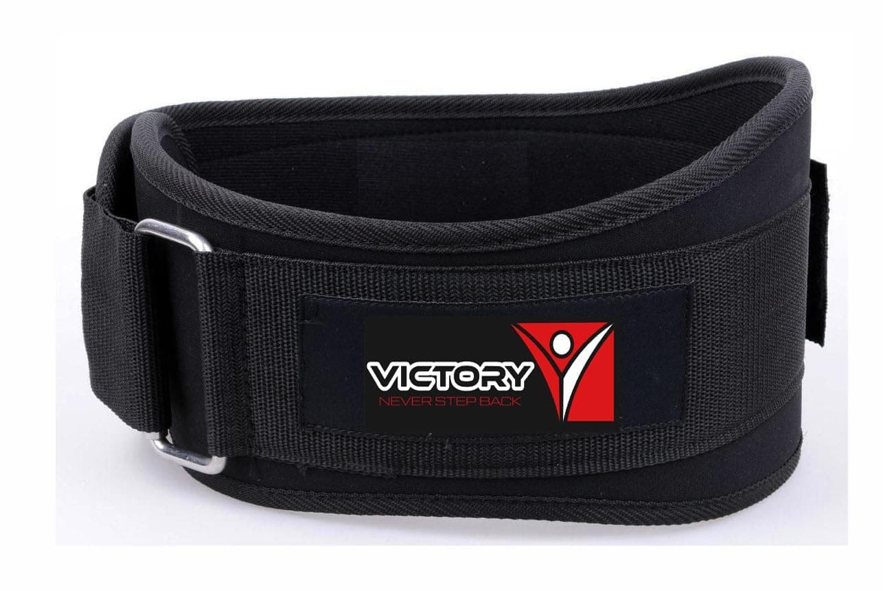 VICTORY 4’’ Inch Wide Weightlifting Gym Belt Back Support & Abdomen Support Belt Gym Fitness Exercise Power Lifting Squat Gym Belt for Men and Women (Small)