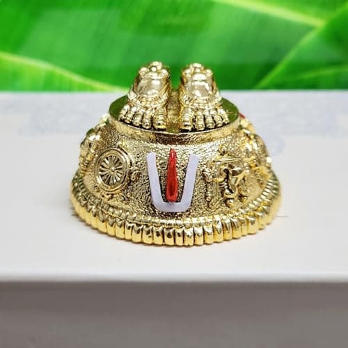 ARNAVIRA 999 Silver Plated Antique Vastu Kamdhenu Cow with Calf Idol with Lakshmi Remedy for Wedding & Housewarming Gift | Pooja Room Height 2.5 Inch (Gold, Medium, Balaji Charan Pauka)