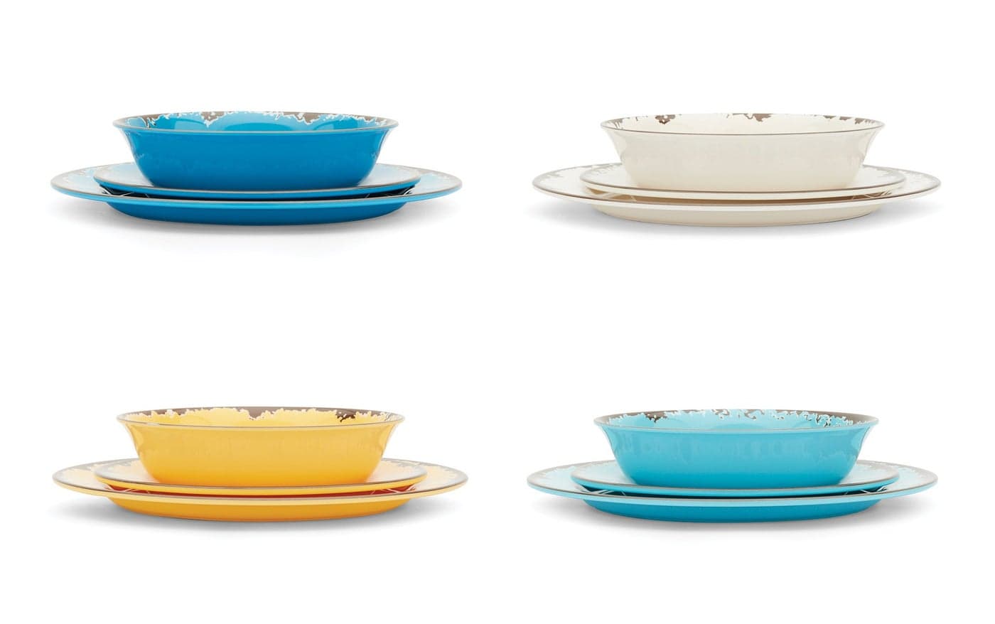 Fox Run Melamine Dinnerware Set, Multicolor, 12 Piece