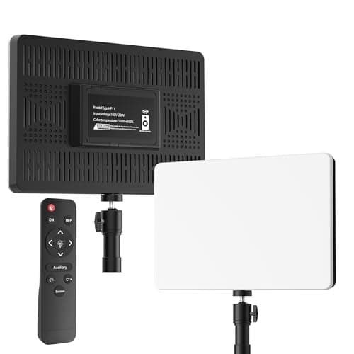 Tygot P-11 Professional Fill Light with Remote, 45W, 240 LEDs, 95+ CRI, 2700k-6500k Color Temperature, Adjustable Brightness, Soft Studio Light for Video Shooting YouTube, Photoshoot