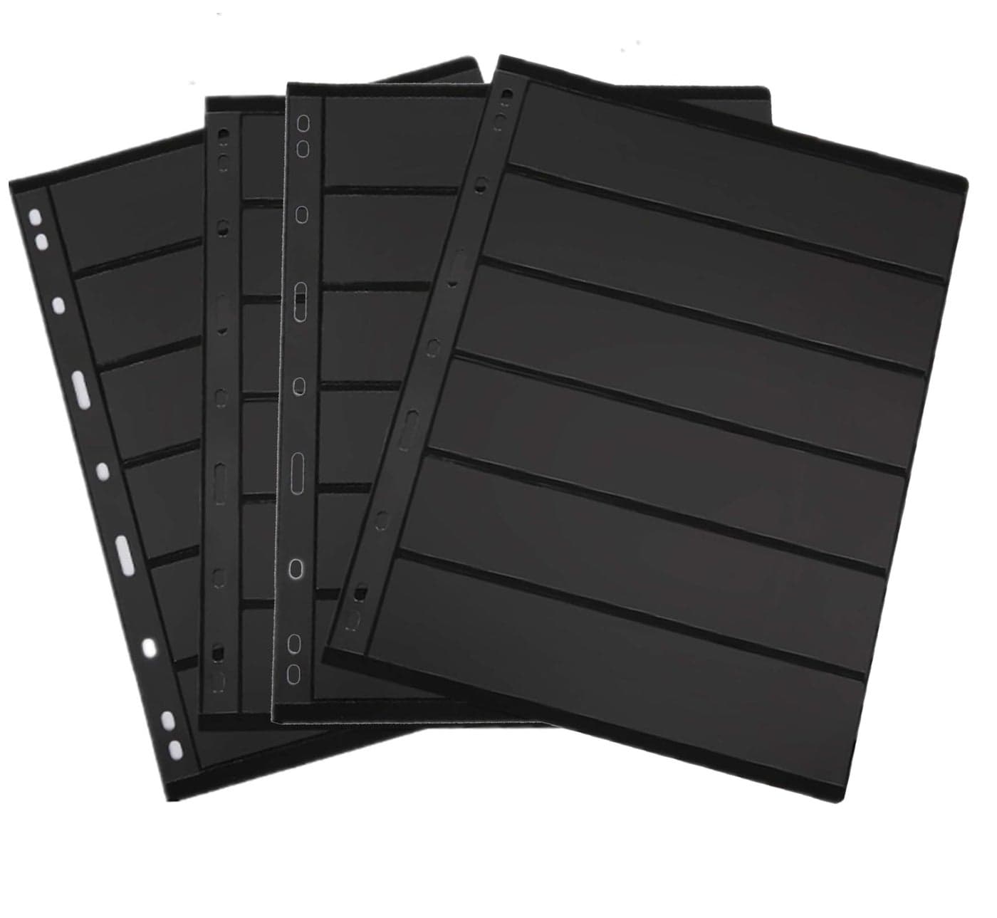 Lewano Stamp Pages for Stamp Album Binder, 10 Sheet (20 Page) 6 Rows Pages for Stamp Collectors, Professional Pack (6 Rows) (10 Sheet)