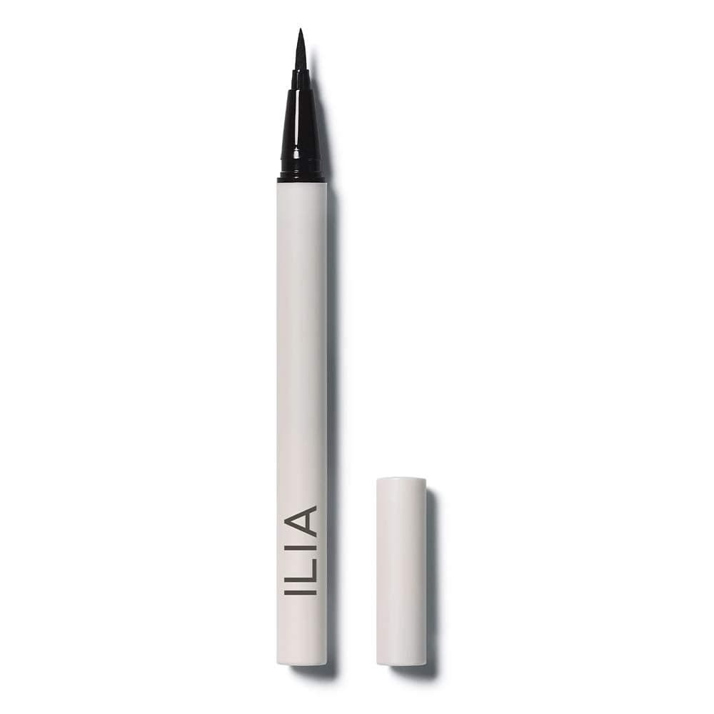 ILIA Clean Line Liquid Liner with Precision Tip Quick Dry Water Resistant Smooth Application Carbon BlackFree NonToxic Vegan CrueltyFree Classic Black 001 fl oz 055 ml