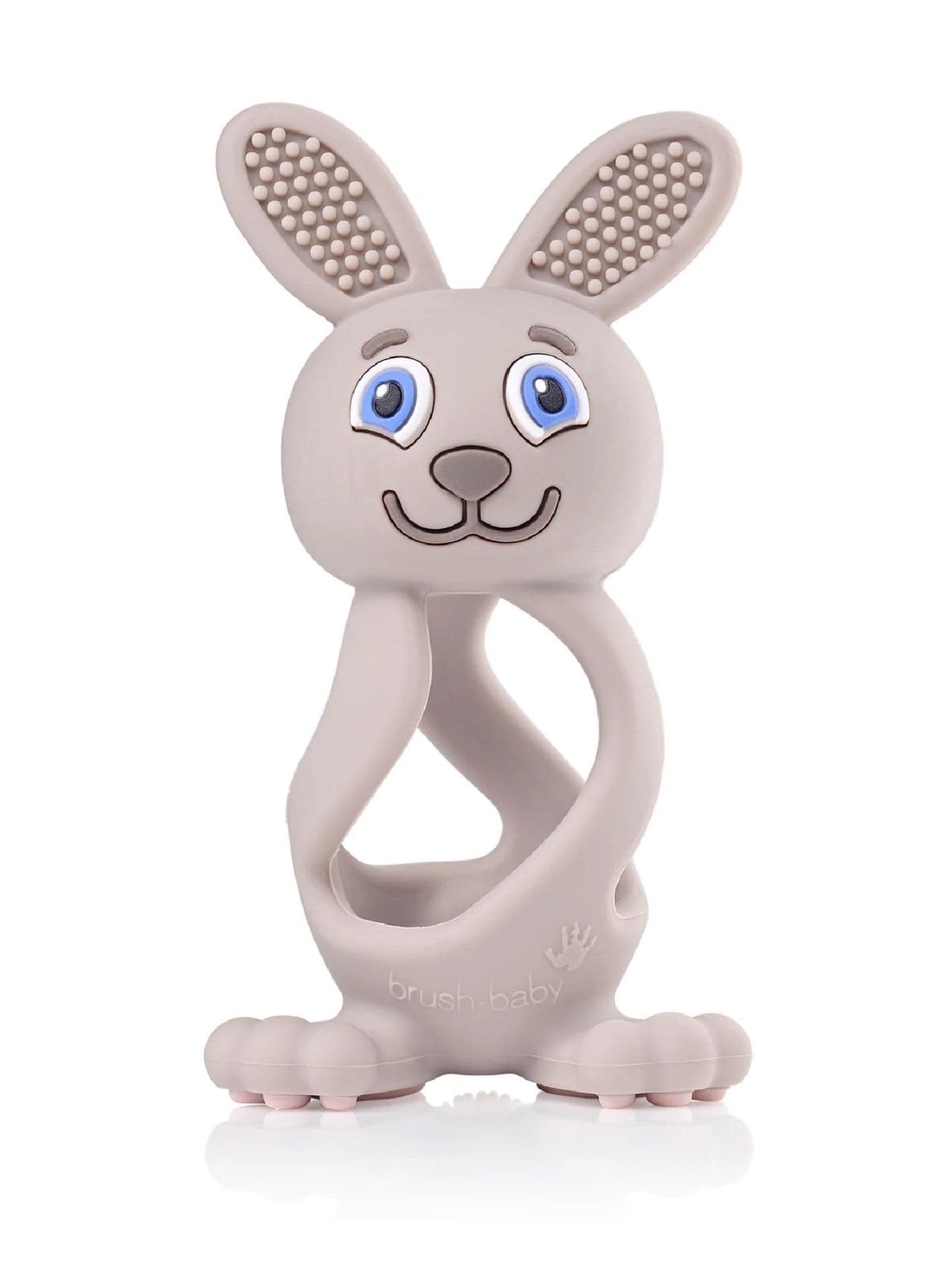 Brush-Baby Bobbie Bunny Silicone Baby Teether Toy | BPA Free | Soft Food-Grade Silicone | 0–3 Years