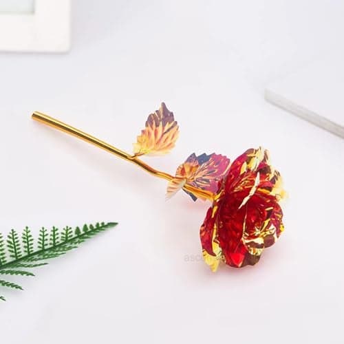 Ascension Plastic Colorful Rose for Valentine Day Gift Artificial Flower Valentine Gifts for Girlfriend Boyfriend Husband Wife Valentine Week Rose Day Gifts Rose Flower for Loved Once
