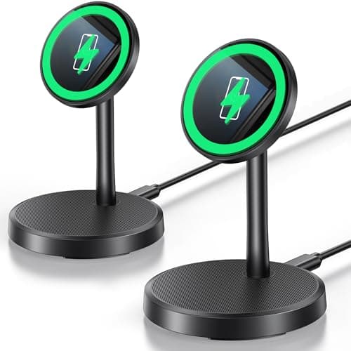 Xiauodo Magnetic Wireless Charger iPhone 2 Pack 15W Fast MagSafe Charger Stand for iPhone 1717 Air17 Pro17 Pro Max 1615141312 Series Wireless Charging Station for PadAirPodsBlack