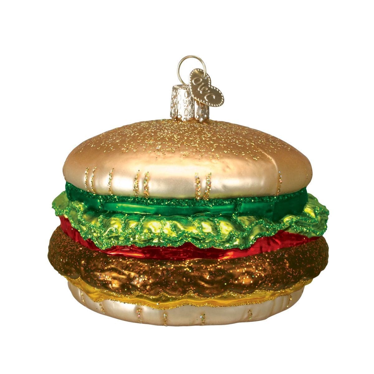 Old World Christmas Ornaments Cheeseburger Glass Blown Ornaments for Christmas Tree 32065