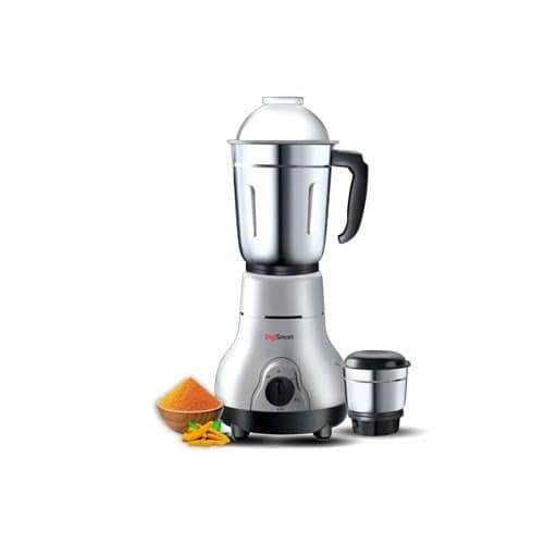 DigiSmart Kitchen Mate 600W Mixer Grinder with 2 Jars | Heavy Duty Motor | 3 Speed Control | Shock Proof ABS Body | For Smoothies, Chutney & Shakes | 2 Years Warranty | Black & Grey