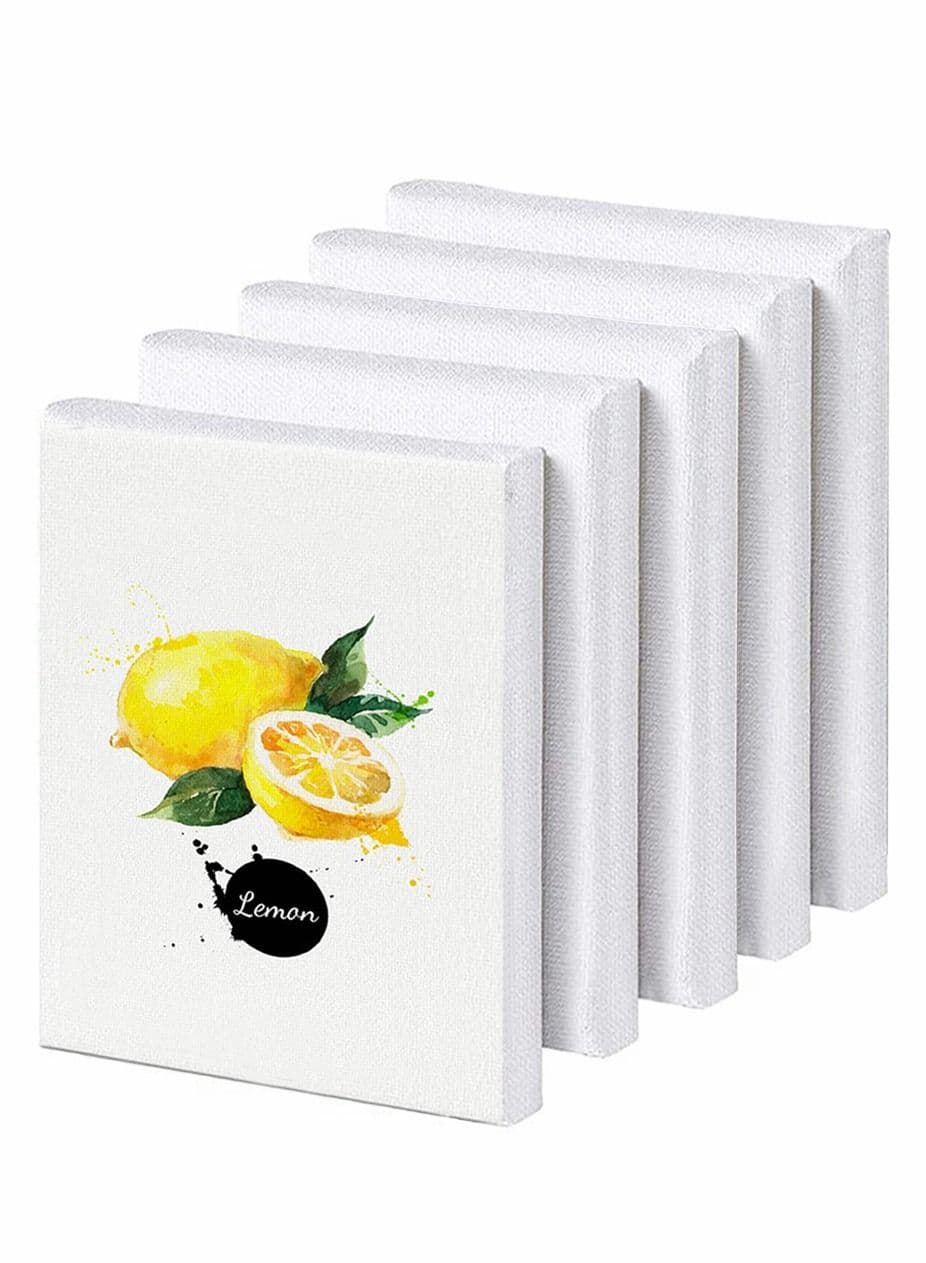 5pcs / set White Blank Art Boards Mini Stretchable Art Board for Artist Acrylic Oil Paint Wood Cotton Art Painting DIY Board Kids adults workout 18 x 24cm