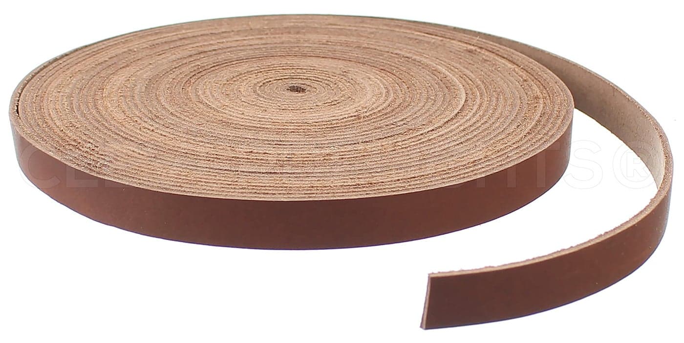 CleverDelights Brown 12 Leather Strap 30 Feet 13mm Genuine Leather Strip