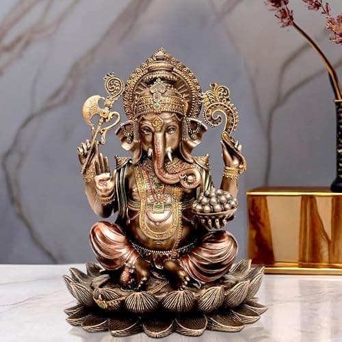 Dattatreya Bonded Bronze Ganesha Statue Ganpati Idol Ganesha Height : 12 inches