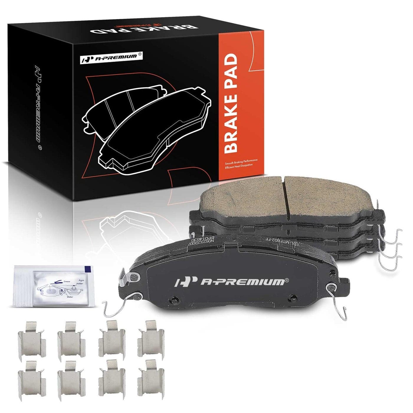 APremium Front Ceramic Disc Brake Pads Set Compatible with Ford Mustang 2011 2012 2013 2014 37L 50L 4 Pcs
