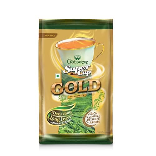 Goodricke SuperCup Gold - 500gm | Darjeeling & Assam Tea | Milk Tea with Rich Taste and Irresistible Aroma | Flavour of Darjeeling | Natural Loose Leaves CTC Chai