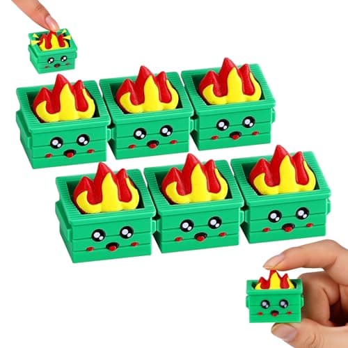 Shappy 6 Pcs Dumpster Clicker Fidget Dumpster Stress Relief Figurines Anxiety Relief Gift Asmr 3D Printing Keyboard Clicker Fidget Stress Toys for Adult Office Coworker Appreciation GiftsGreen