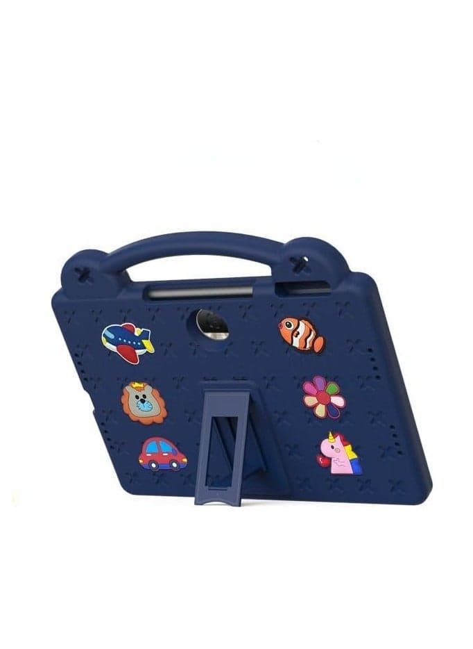 Kids Case Compatible with Honor Pad 9 12.1 inch 2024, Heavy Duty EVA Foam Shockproof Cover Kids Proof Case with Stand For Honor Pad 9 (Navy Blue)