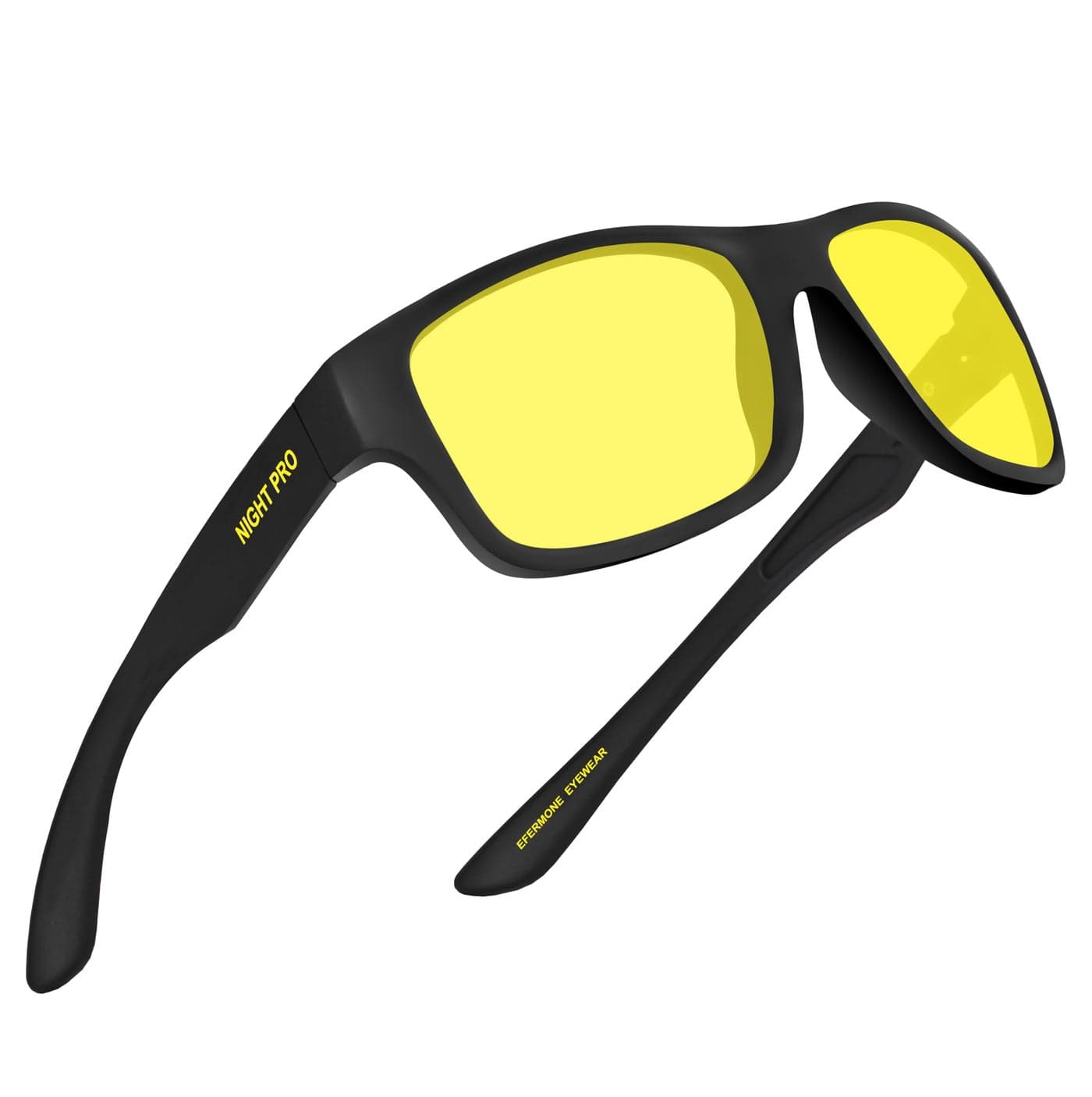 EFERMONE Men Polarized Sunglasses 100% Uv Protect For Outdoor Travelling Sports Bikes Cars Driving And Hiking With Uva And Uvb Protection (Pola-Club Edition), Black Medium