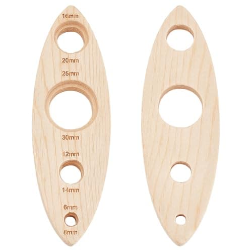 PH PandaHall 2pcs Safety Eye Tool Wood Safety Eyes Insertion Tool Amigurumi Craft Eyes Tool Eyeball Gauge Board Wood Auxiliary Tool for DIY Craft Amigurumi Crochet Stuffed Animal Bear Eyes Install