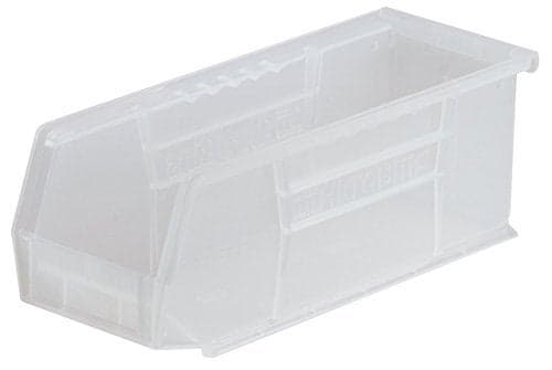 AkroMils 30224 AkroBins Plastic Storage Bins SpaceSaving Stackable Bins for Garage Pantry Craft Organization 11 L x 4 W x 4 H Clear 12Pack