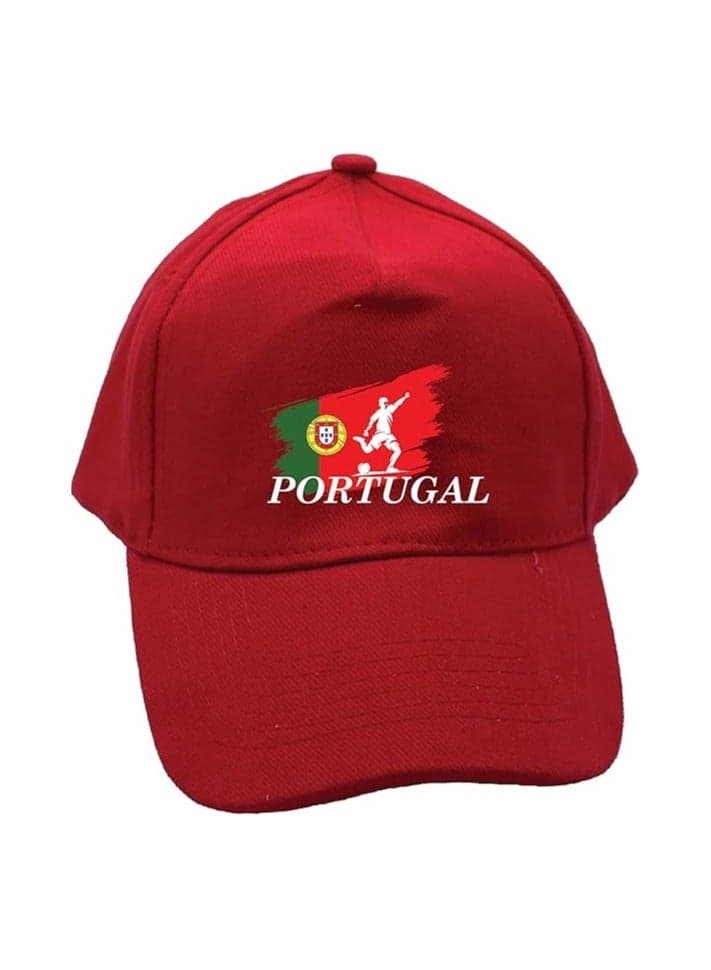 Portugal Sports Cap With Adjustable Velcro Closure For Kids Unisex