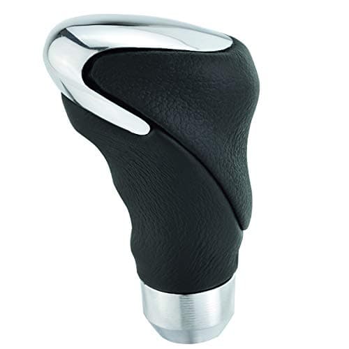 Abfer Car Gear Shift Knob Leather Stick Shifter Knobs Head Replacement Fit for Most Manual Vehicles, Black