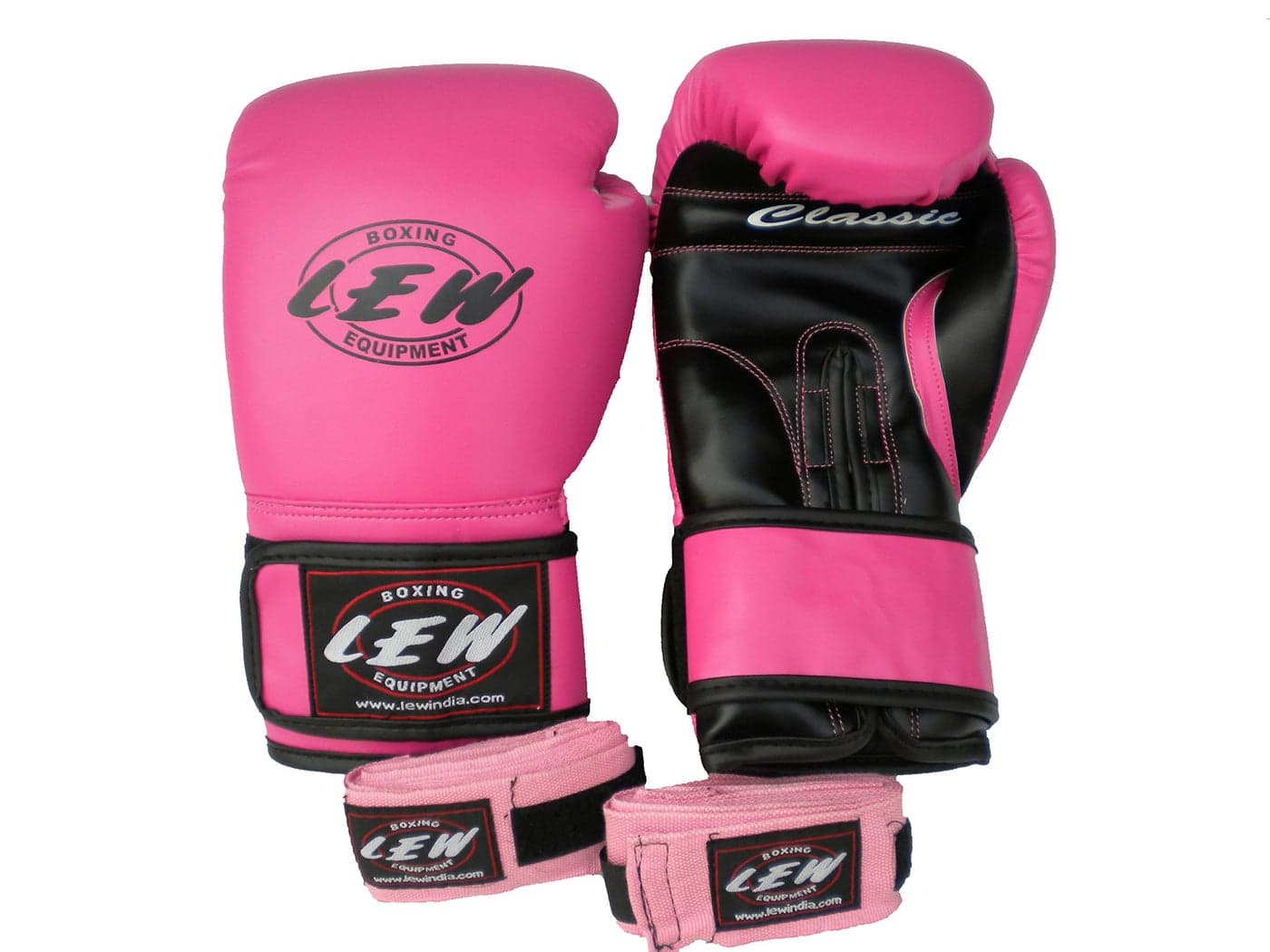 LEW Classic PU Leather Training/Fight Boxing Gloves