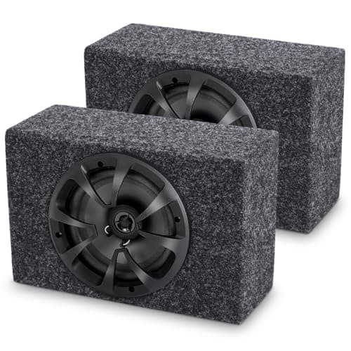 Datanly 2-Way Coaxial Car Audio Speakers with Speaker Box Enclosures Set Sturdy Constructed Car Stereo and Sound System Accessories Portable Audio Equipment for Vehicles(Separate,6.5" 100 W)