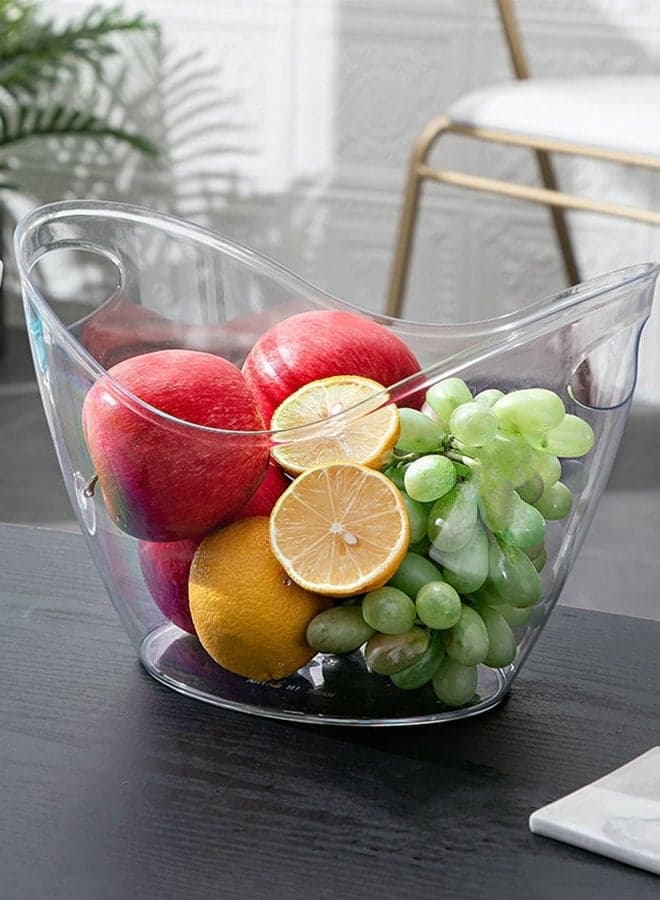 Ice Bucket, Yuanbao Ice Bucket, 4 Liter Plastic Bucket Food Grade Handheld Multi Purpose Bucket, Suitable For Drinks And Parties, Outdoor Camping Fruit Bucket, 4L