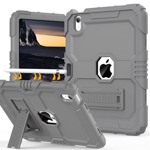 OKP Case for iPad (A16) 11th Generation 11 Inch 2025/ iPad 10th Generation 10.9'' 2022, Heavy Duty Shockproof Rugged i Pad 11/10 th Gen Protective Cover with Pencil Holder/Stand, Gray