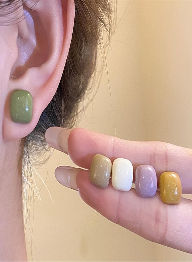 Set of 5 - Multi-Tone Stud Earrings