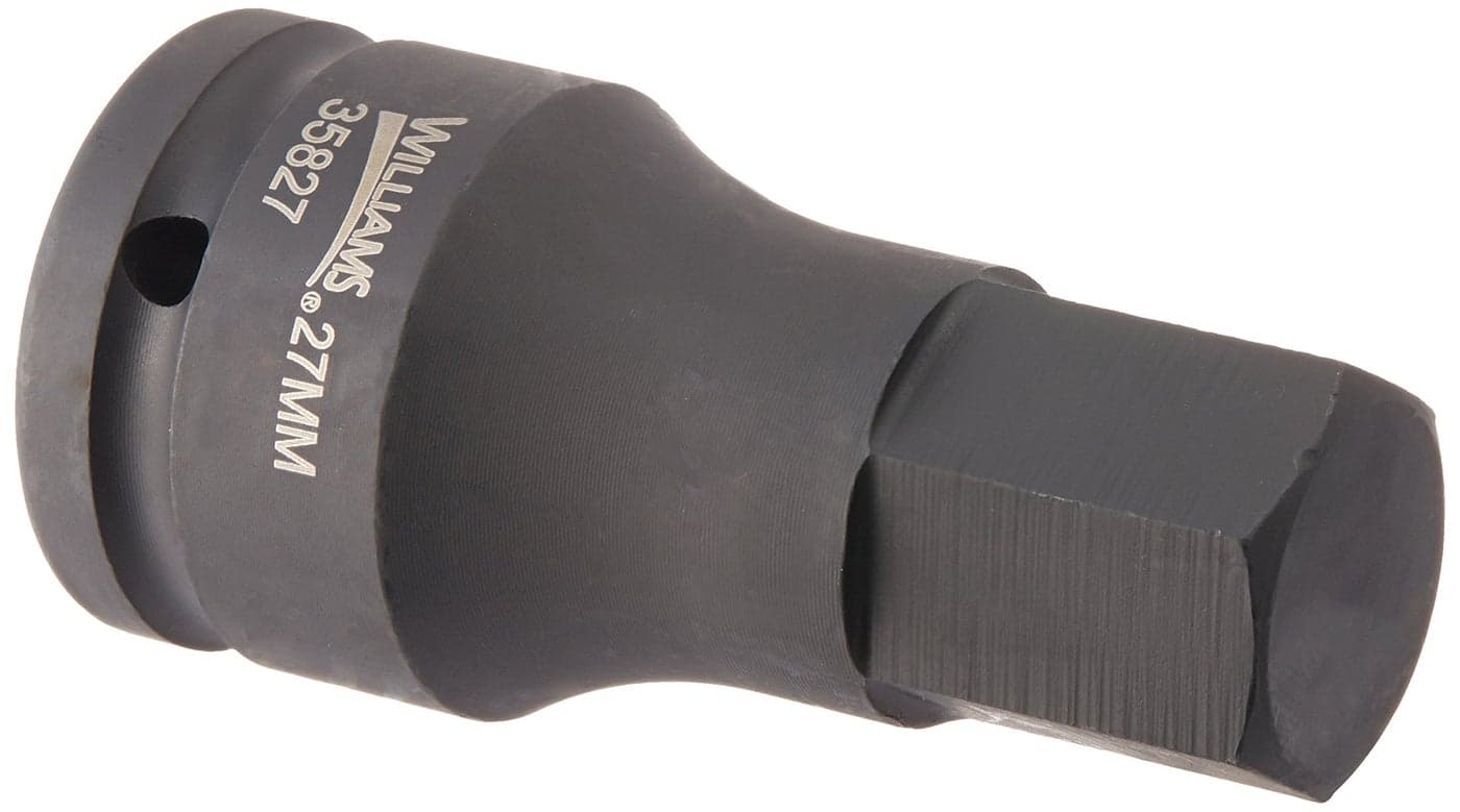 Williams JHW35827 3/4-Inch Drive Impact Hex Bit Driver, 27mm , Black