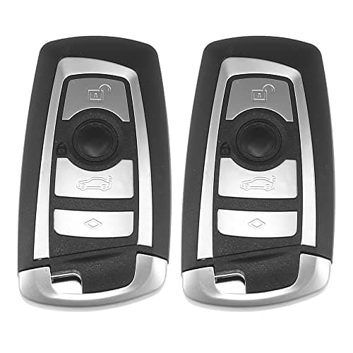 X AUTOHAUX 2pcs 315MHz KR55WK49863 Replacement Smart Proximity Keyless Entry Remote Key Fob for BMW 550i 530i 535i 520i 2009-2016 3 Buttons with Door Key PCF794 Chip