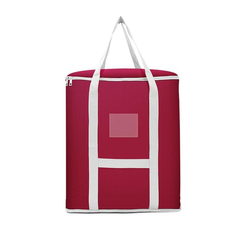 Kuber Industries Storage Bag Foldable Storage Bag Moisture Proof Wardrobe Organizer Underbed Storage Bag for BlanketClothes Travel Moving Bag with Handle S ZH012RD Red