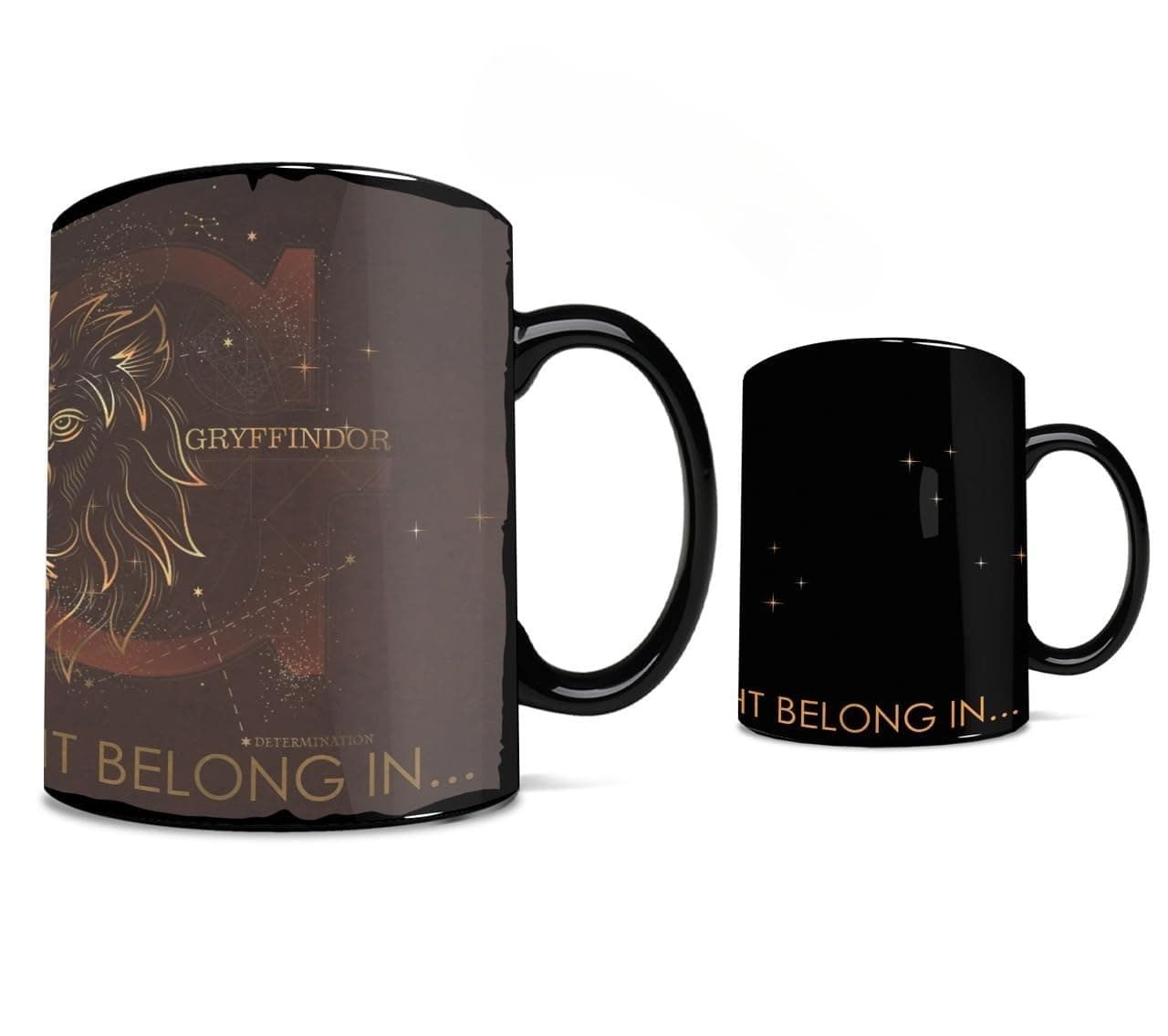 Morphing Mugs Harry Potter Celestial Hogwarts Houses Gryffindor Sorting Hat 16 oz Large Ceramic Heat Sensitive Clue Mug Full image revealed when HOT liquid is added