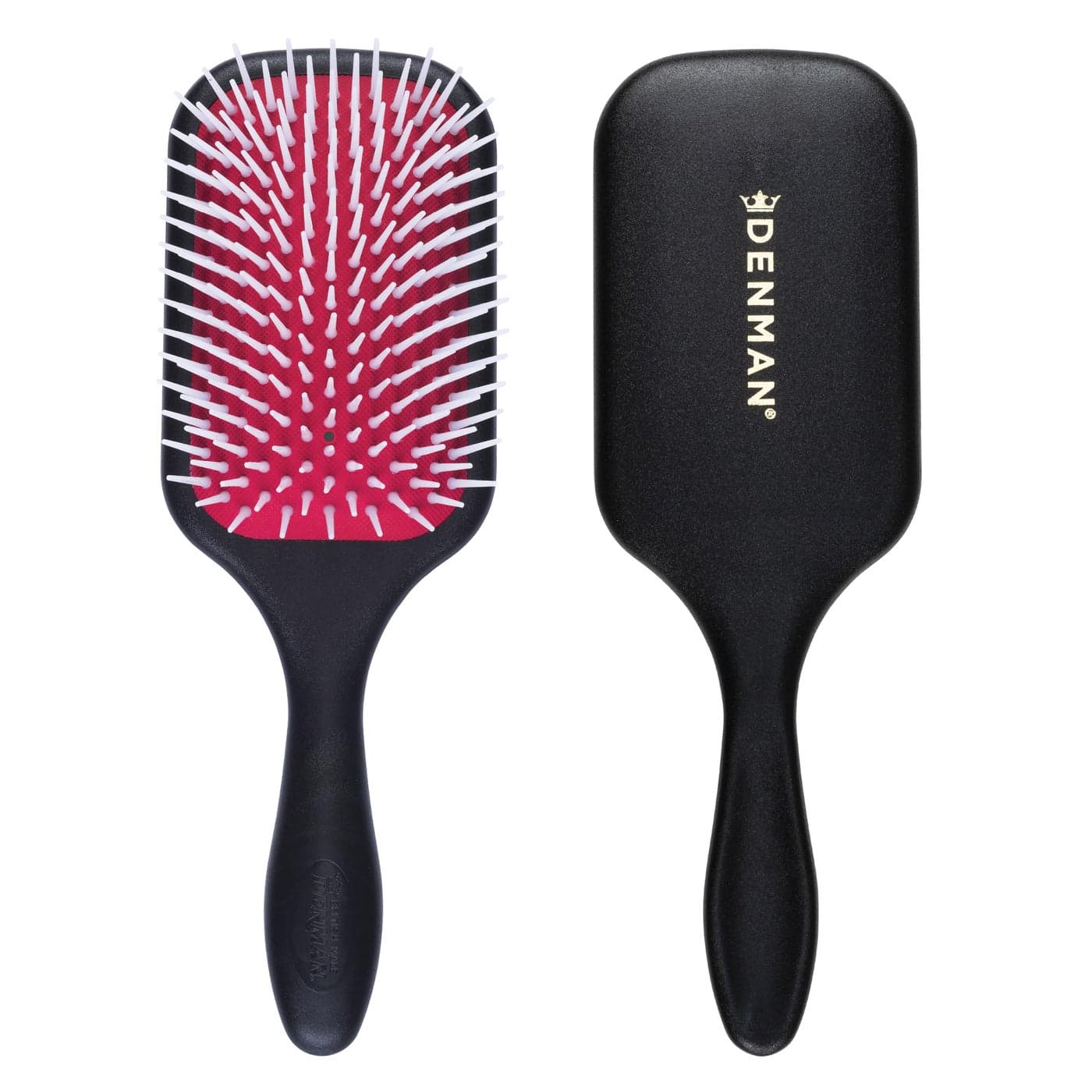 Denman Power Paddle Hair Brush for Fast and Comfortable Detangling Blow Drying and Styling Combination of D3 Styling Pins Paddle Brush For Women and Men Red Black D38