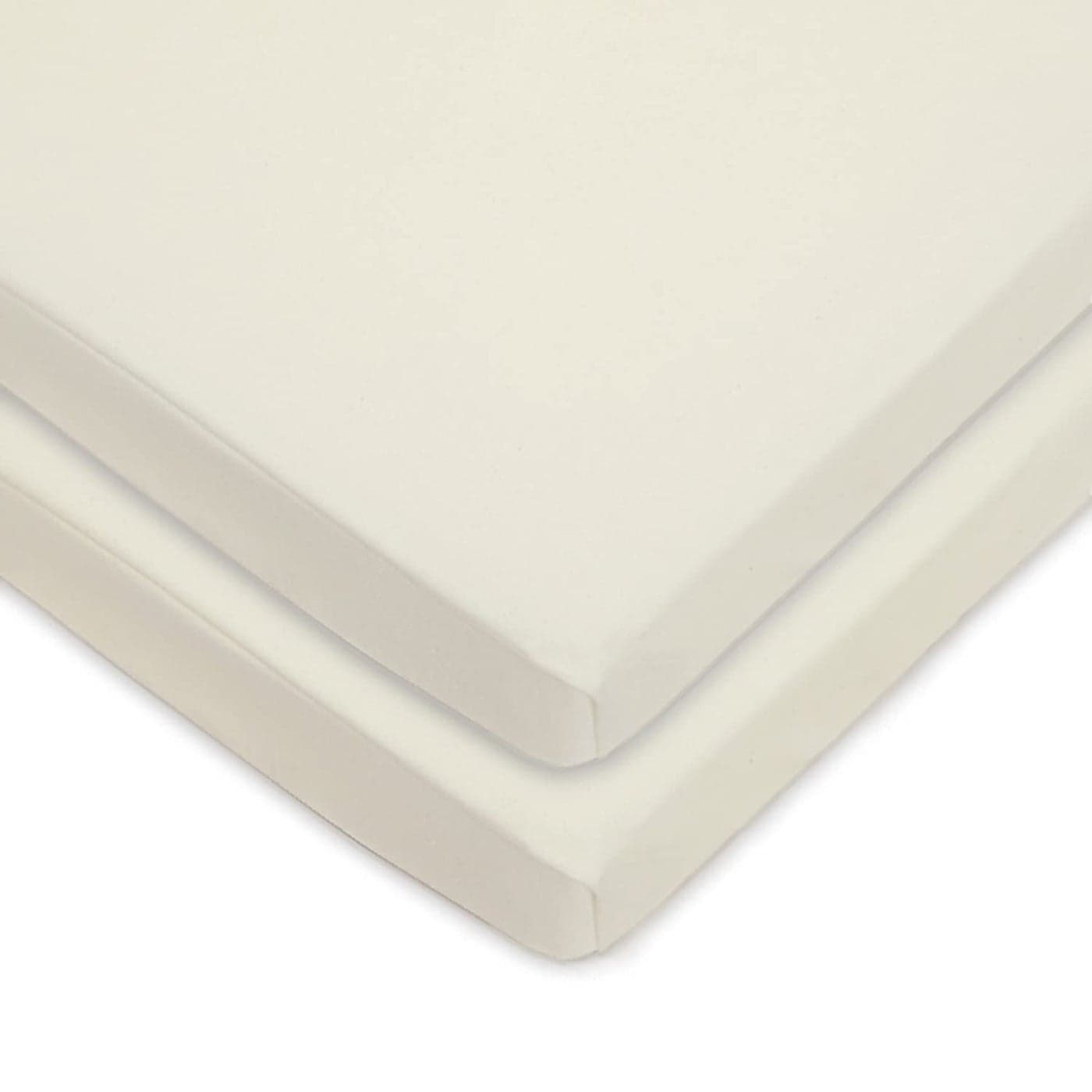 American Baby Company Twin Pack Knit Fitted Pack N Play Playard Sheet Made with Organic Cotton Natural Color
