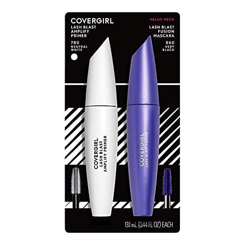 COVERGIRL Lash Blast Fusion Mascara COVERGIRL Lash Blast Amplify Eyelash Primer Pack VERY BLACK 044 Fl Oz Pack of 2