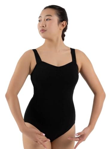 Capezio Women's Classic Pinch-Front Princess Tank Leotard, Black, Large