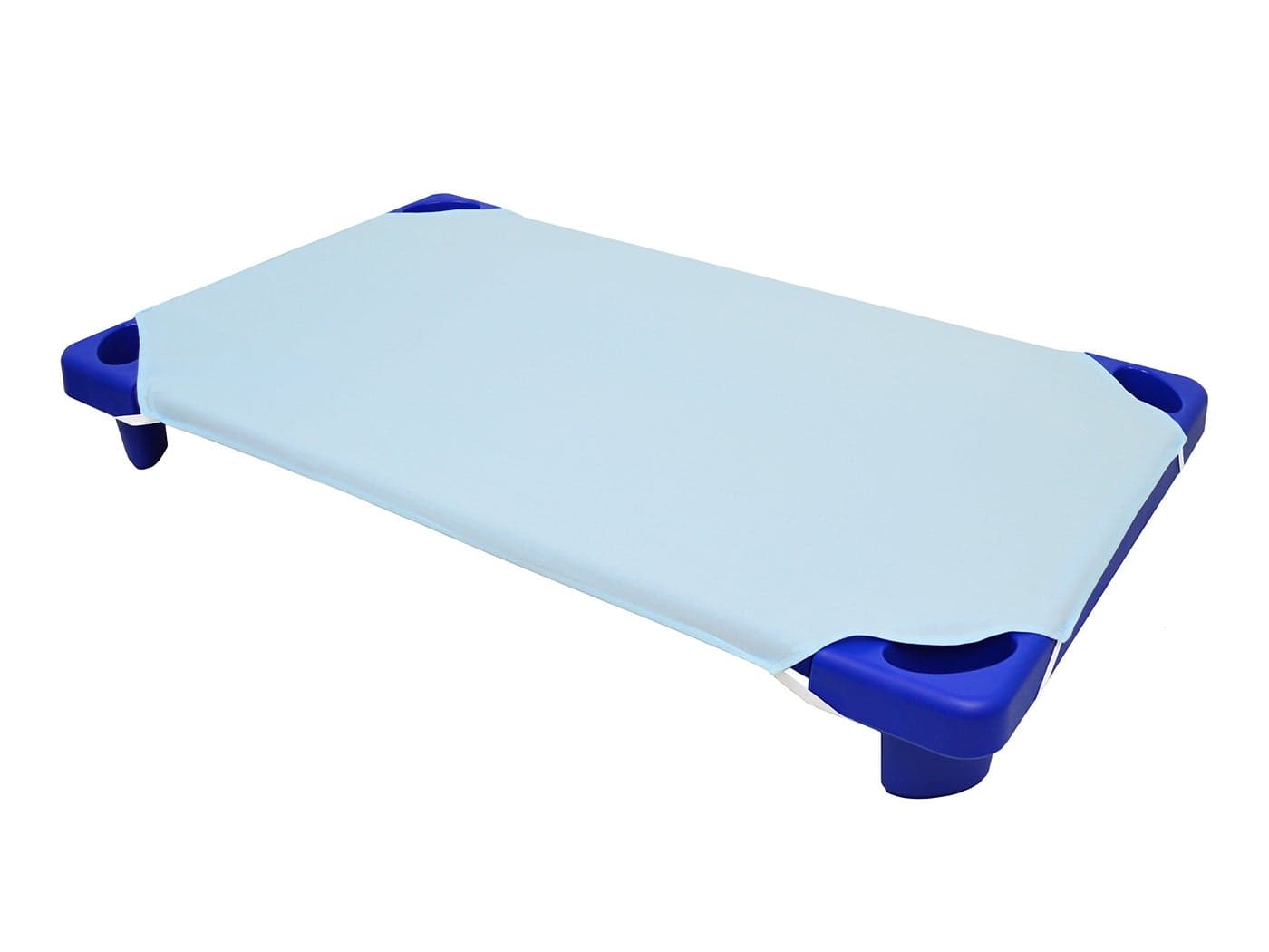 American Baby Company 100 Natural Cotton Percale Standard DaycarePreSchool Cot Sheet Blue 23 x 51 Soft Breathable for Boys and Girls