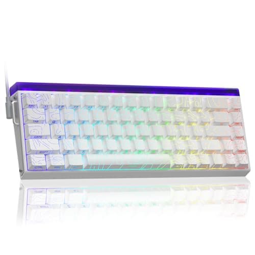 AULA Hero 68 HE 60% Gaming Keyboard Wired, Hall Effect Magnetic Switch Keyboard with 8K Hz Polling Rate, Side Printed PBT Keycaps, RGB Backlit Light Box, Customizable Web Software for PC/Mac Gamers