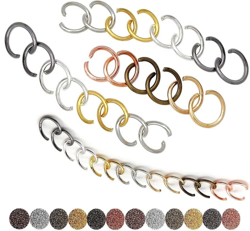 DIY Crafts 500 Only Jump Rings, Golden Light, Only Jump Rings Only, Swivel Clasps Set Metal Lanyard Snap Hook, Lobster Claw Clasps Keychain Rings Open Rings(500 Only Jump Rings, Golden Light)