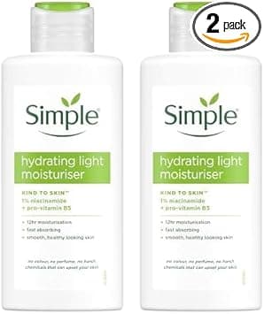 Simple Kind to Skin Hydrating Light Moisturiser UKs 1 facial skin care brand for 12hour moisturisation 125 ml Pack of 2